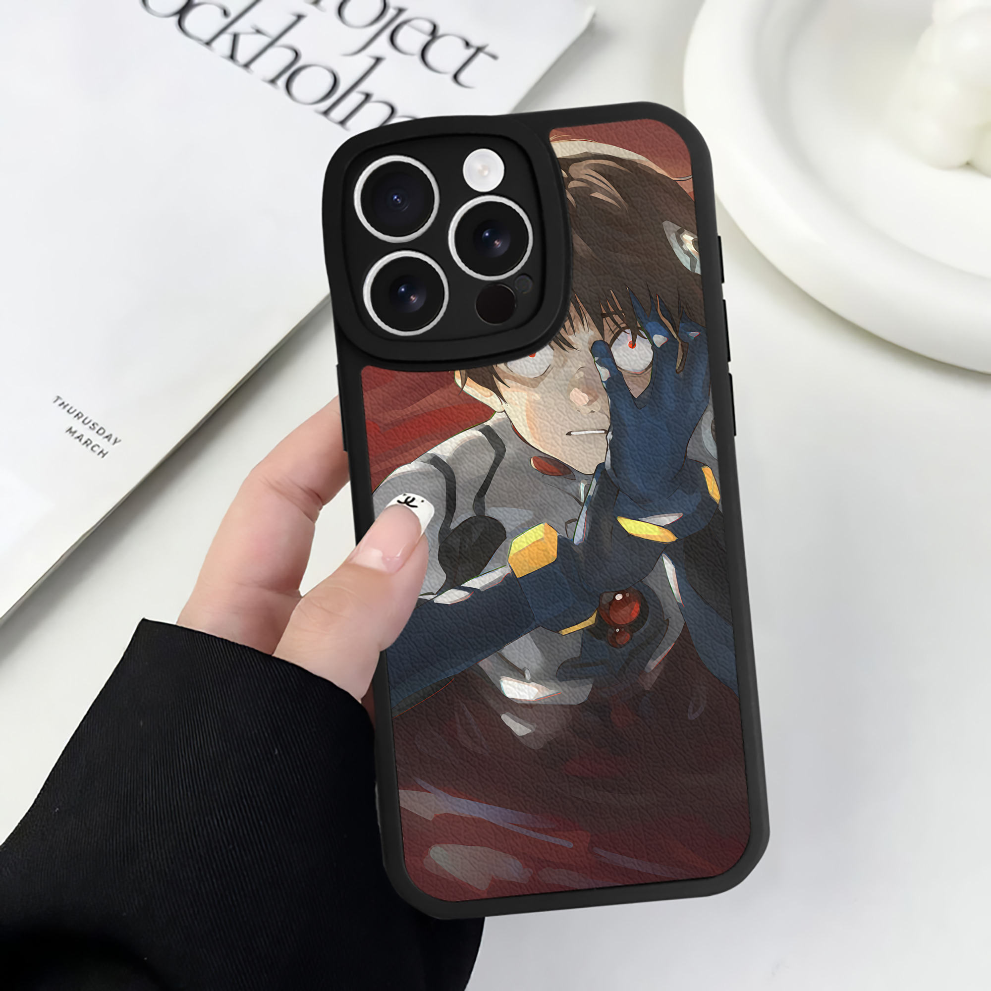 （画像用） EVA 新世紀エヴァンゲリオン 【iPhone 16シリーズ対応】シリコンスマホケース（レザー調） 材質：シリコン